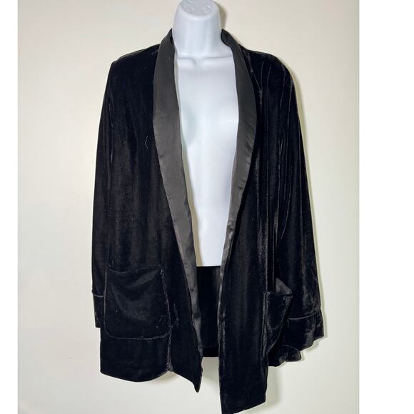 BB Dakota Women’s Black Evening Party Velvet Blazer Jacket Size S - Picture 1 of 12